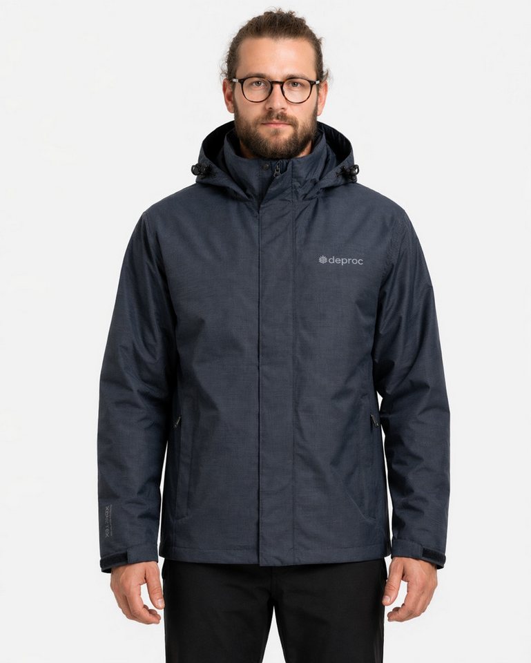 DEPROC Active Outdoorjacke LAVAL MEN CS Funktionsjacke, Wanderjacke, Regenjacke abnehmbare Kapuze