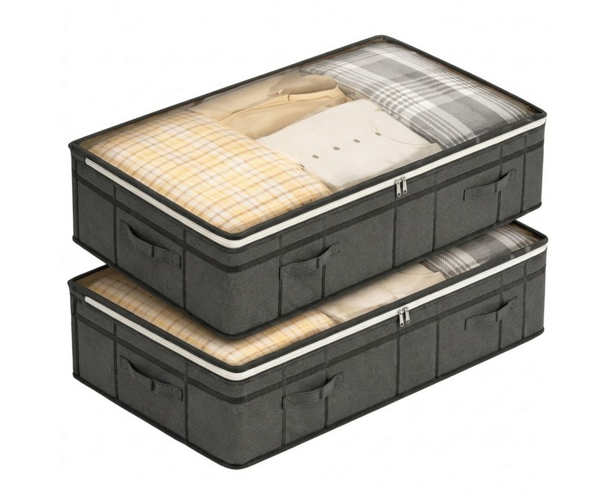 R2 Invest Aufbewahrungstasche 2er Set 100 × 50 × 25 cm mit Sichtfenster (2-tlg)