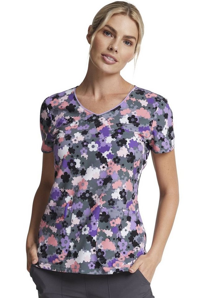 Dickies Funktionsbluse Bunt bedruckter Damen Kasack "Camo Blumen" Kasack mit Motiv Bild 2