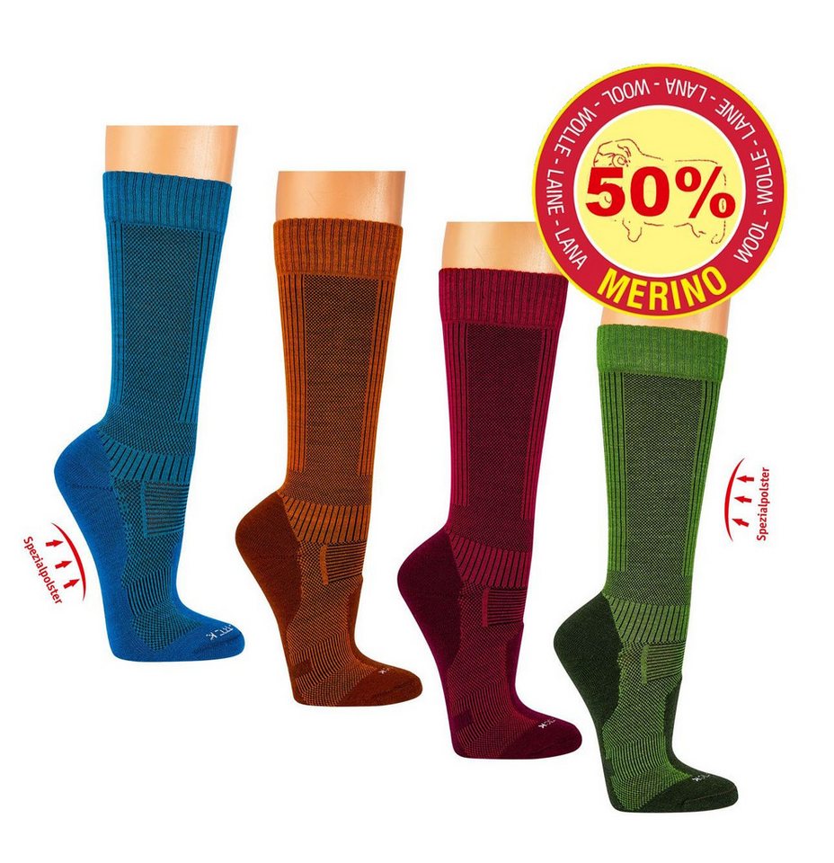 TippTexx 24 Wandersocken 2 Paar Performance Trekkingsocken 50% Wolle (Merino) Spezialpolster (2 Paar) Bild 3