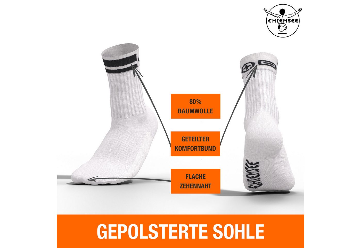 Chiemsee Sportsocken Bequeme Performancesocken aus Baumwollmischung (6-Paar) Bild 2