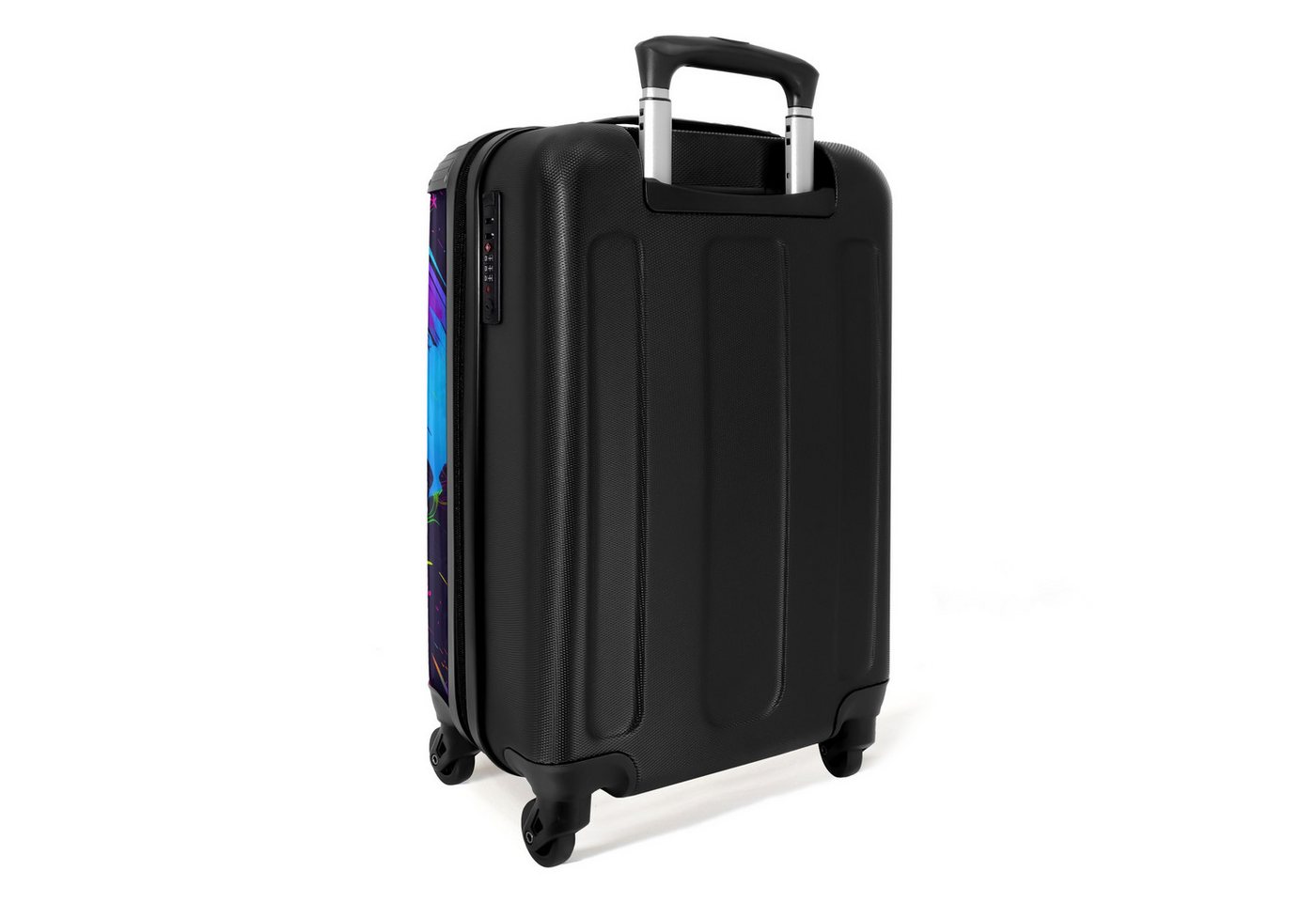NoBoringSuitcases.com© Kinderkoffer Neon-Fußballspieler mit Action 55x35x20cm, Handgepäck Koffer, Hartschalenkoffer Kinder, Reisekoffer Jungen Bild 2