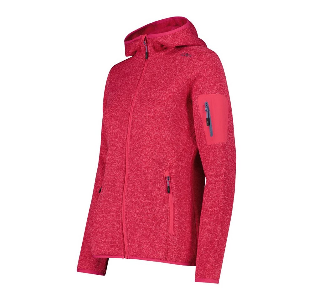 CMP Outdoorjacke CMP schwere Fleecejacke Knit-Tech in melierter Optik mit Kapuze Damen Bild 3