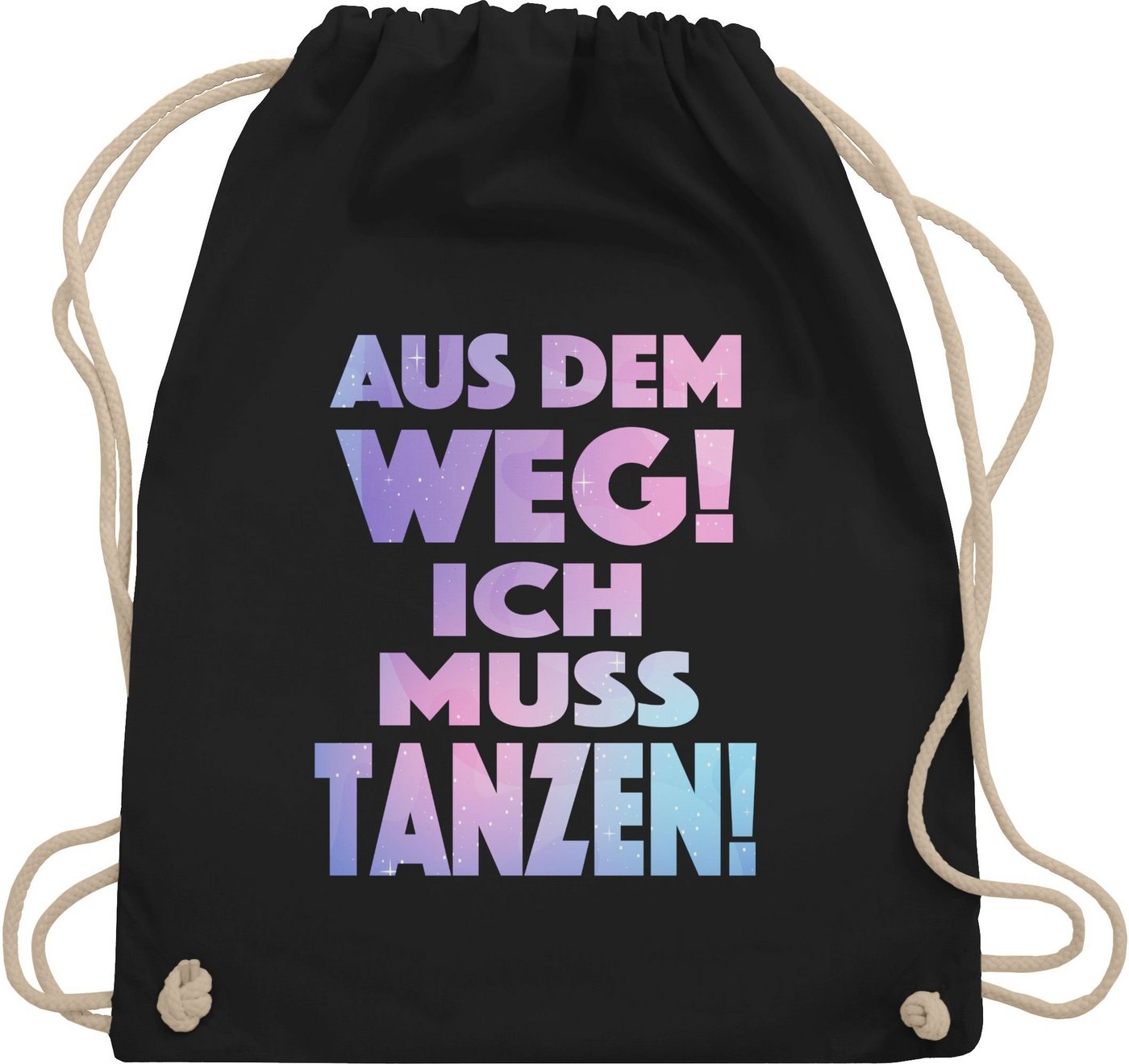 Shirtracer Turnbeutel Aus dem Weg Ich muss tanzen I Geschenk Tanzliebhaber I Tanzbegeistert, Stoffbeutel Festival Outfit Bild 5