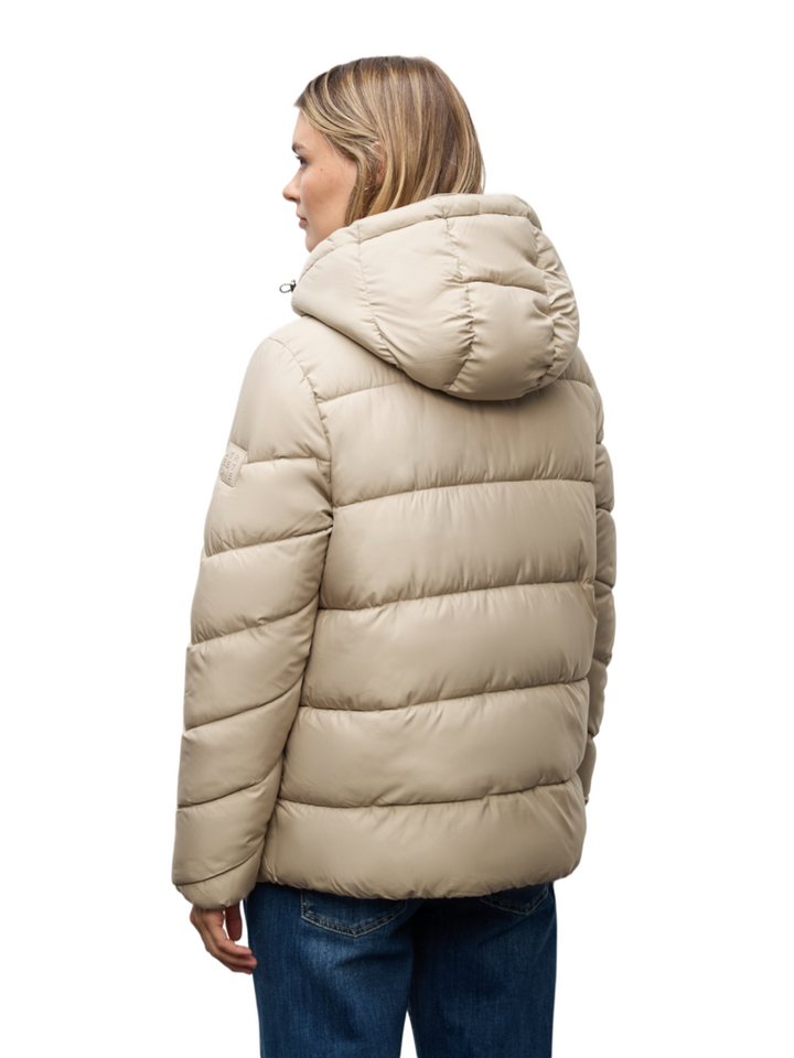 STREET ONE Outdoorjacke natur,Outdoor,Polyester,Unifarben,Stehkragen,Lang,Regular Fit
