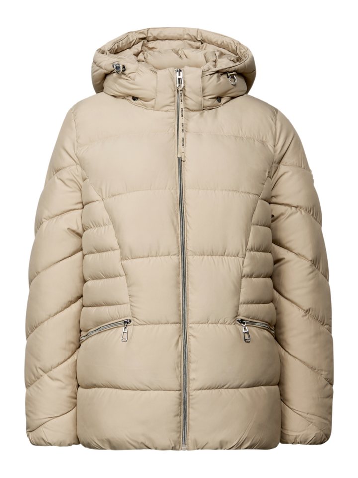 STREET ONE Outdoorjacke natur,Outdoor,Polyester,Unifarben,Stehkragen,Lang,Regular Fit Bild 3