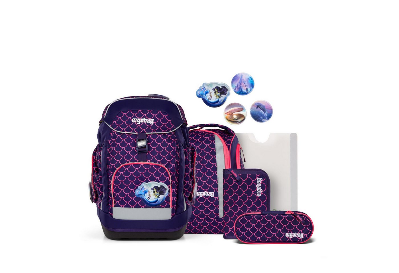 ergobag Schulranzen Schulranzen-Set MAXI PerlentauchBär 6-teilig, 25/26 (6-teilig), ergonomisch, ab 1. Klasse, Your-Size-System Bild 3