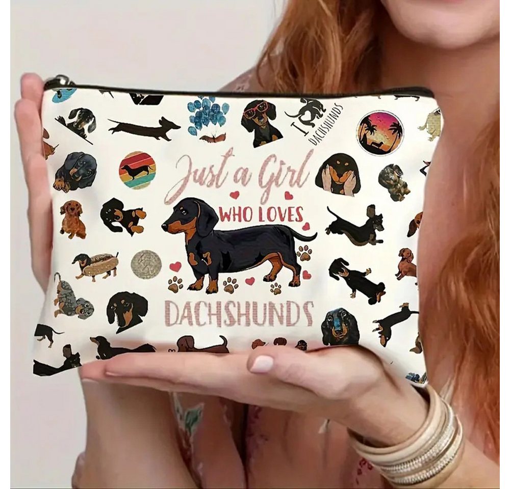 Zaewry Kosmetiktasche mit Muster & Reißverschluss – Schminktasche für Damen & Mädchen (1-tlg), Kulturbeutel für Reisen & Alltag, tragbare Make-up Tasche Bild 3