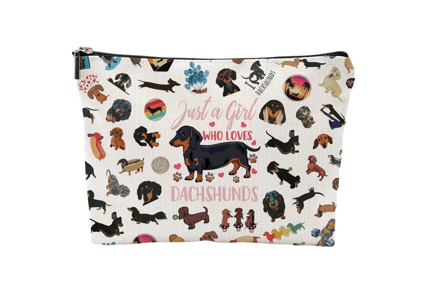 Zaewry Kosmetiktasche mit Muster & Reißverschluss – Schminktasche für Damen & Mädchen (1-tlg), Kulturbeutel für Reisen & Alltag, tragbare Make-up Tasche Bild 4