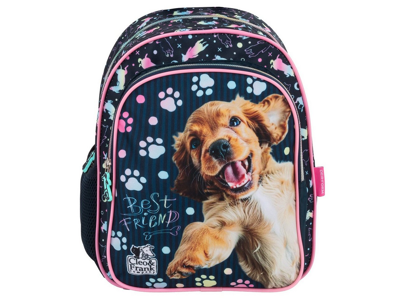 DERFORM Kindergartentasche Kindergarten Set Hund Kinder Rucksack Tasche Brotdose Trinkflasche (3-tlg) Bild 4