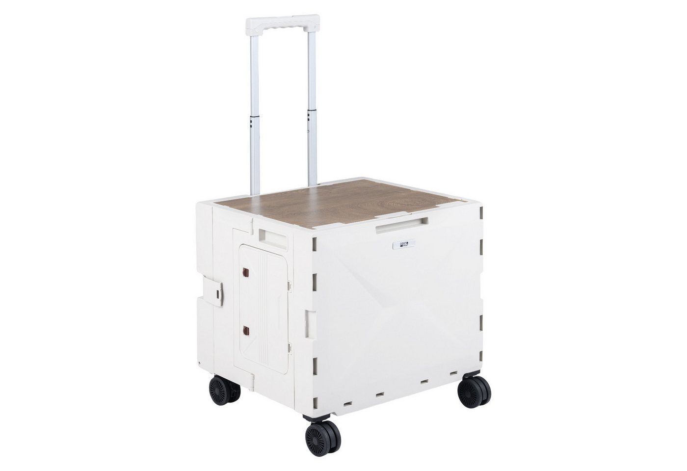 COSTWAY Einkaufstrolley, 75 l, mit verstellbarem Teleskopgriff, Rollen klappbar 75L mit Deckel Bild 3