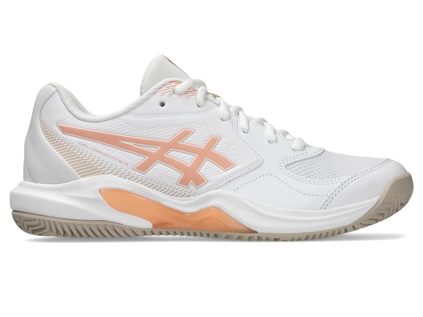 Asics GEL-DEDICATE 9 CLAY WHITE/CANTALOUPE Tennisschuh Bild 5