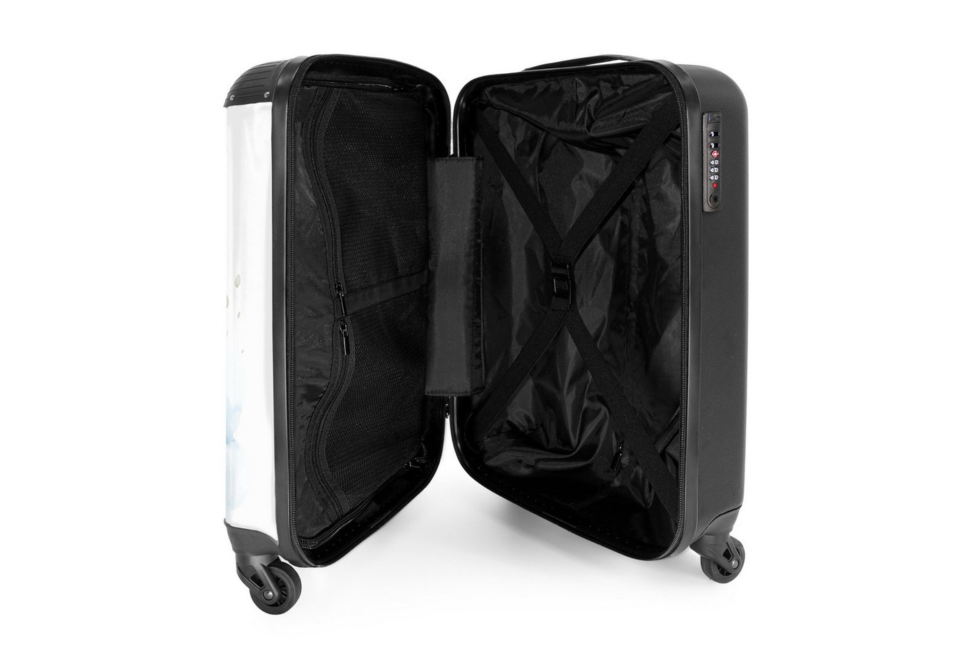 NoBoringSuitcases.com© Kinderkoffer Baby - Gepardenjunges auf einer Schaukel in den Wolken 55x35x20cm, Kinder Koffer Klein, Trolley Handgepäck, Reisekoffer Bild 4
