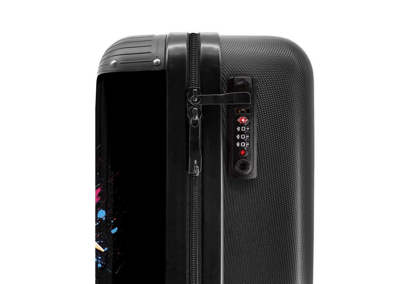 NoBoringSuitcases.com© Hartschalen-Trolley Motor mit bunter Farbe 55x35x20cm, Reisetasche mit Rollen, Koffer Handgepäck Flugzeug Bild 3