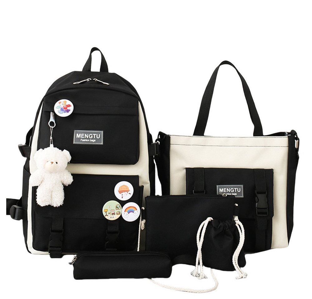 Coonoor Schulrucksack 5-teiliges Kawaii-Rucksack für Mädchen, Laptop-Tasche,Freizeitrucksack Bild 2