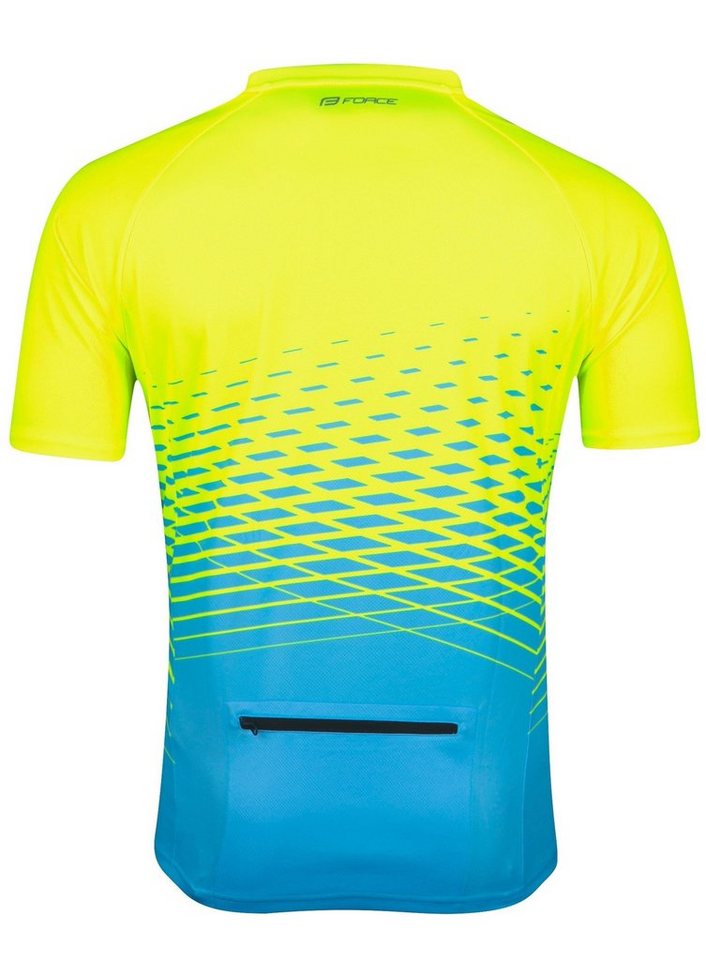 FORCE Radtrikot Jersey FORCE MTB ANGLE blau-gelb %%%