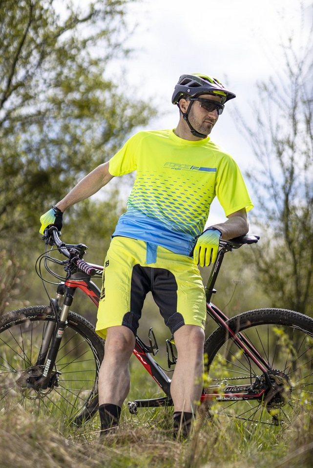 FORCE Radtrikot Jersey FORCE MTB ANGLE blau-gelb %%% Bild 2