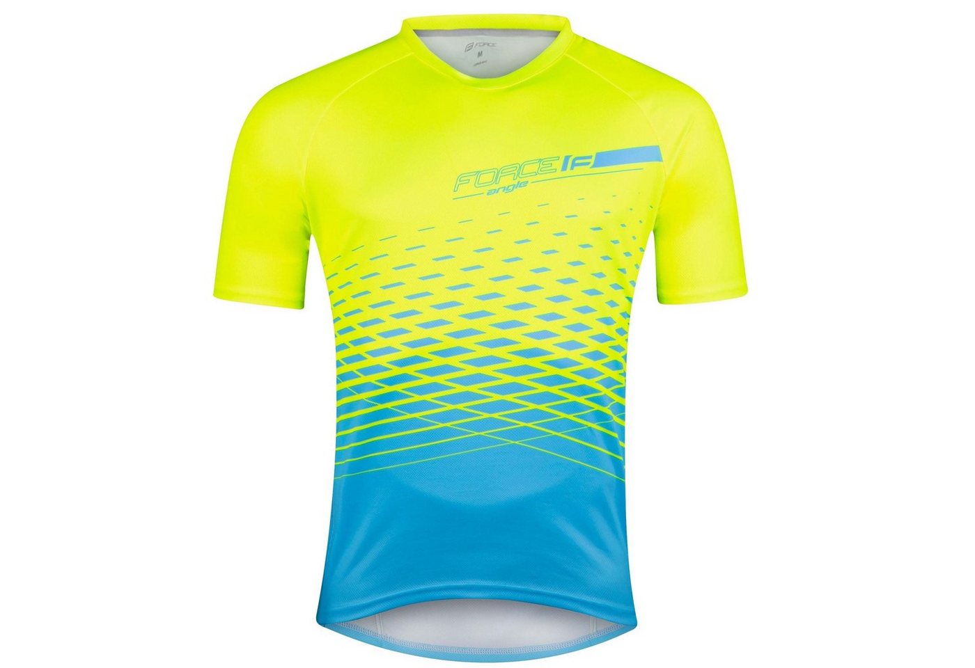 FORCE Radtrikot Jersey FORCE MTB ANGLE blau-gelb %%% Bild 4