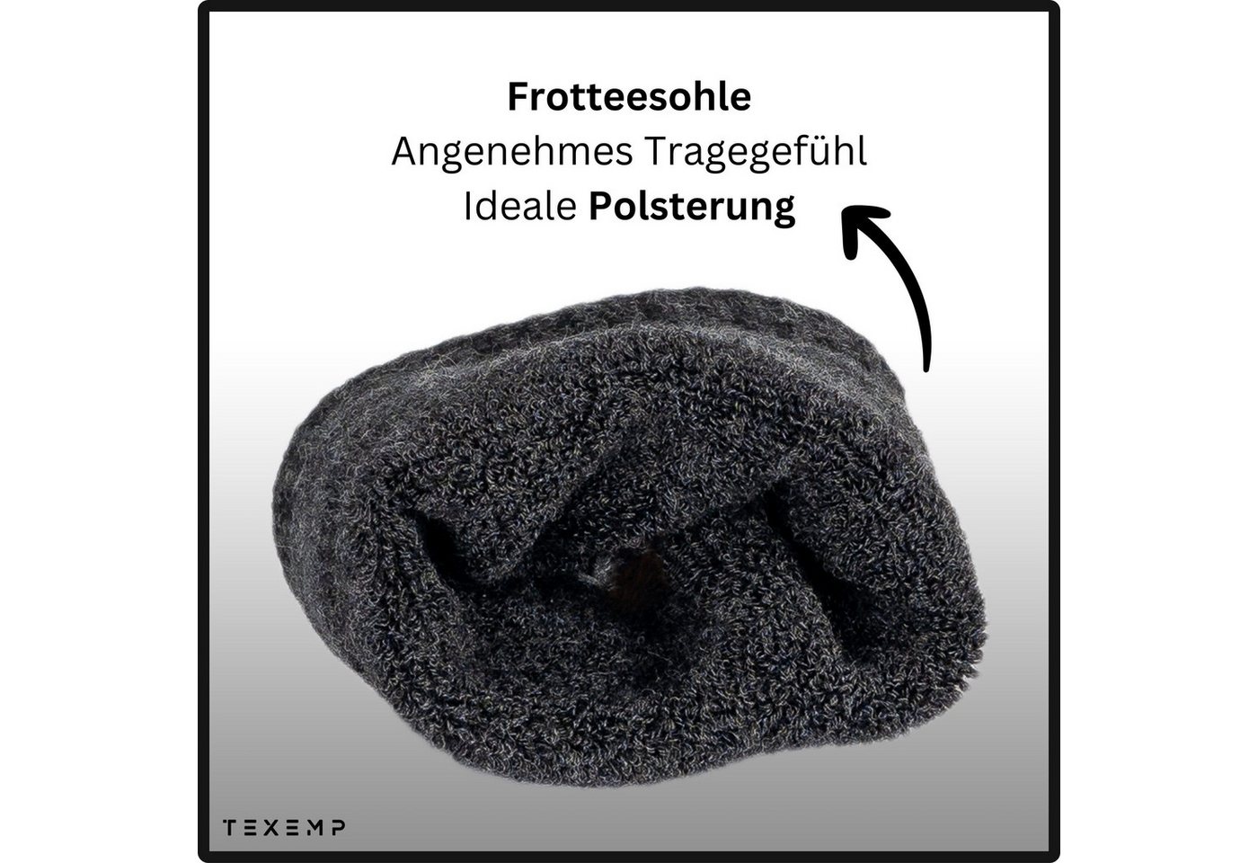 TEXEMP Thermosocken 6 bis 24 Paar Thermo Socken Herren & Damen Baumwolle Wintersocken (Packung, 12-Paar) Mit Innenfrottee Bild 3