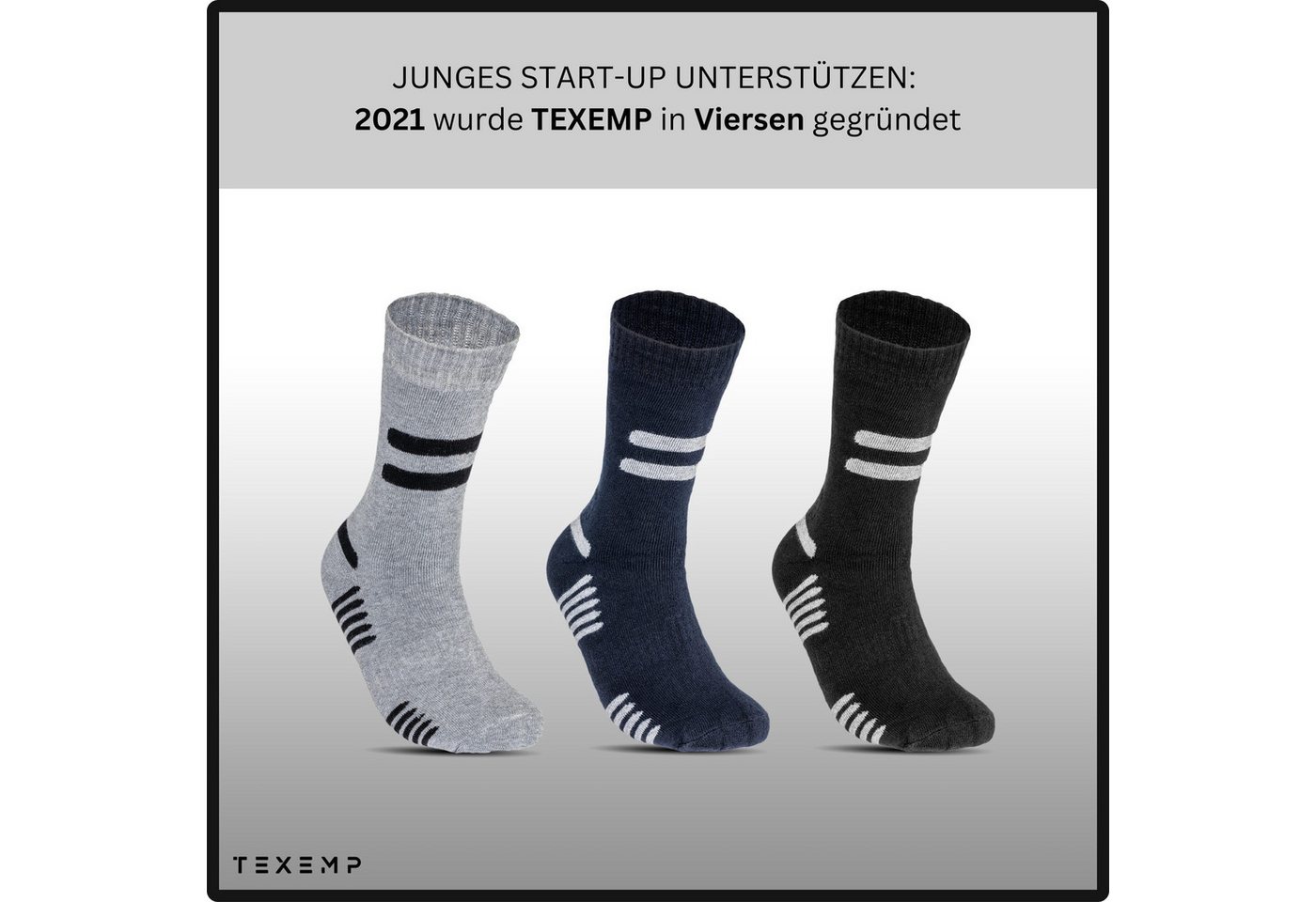 TEXEMP Thermosocken 6 bis 24 Paar Thermo Socken Herren & Damen Baumwolle Wintersocken (Packung, 12-Paar) Mit Innenfrottee Bild 5