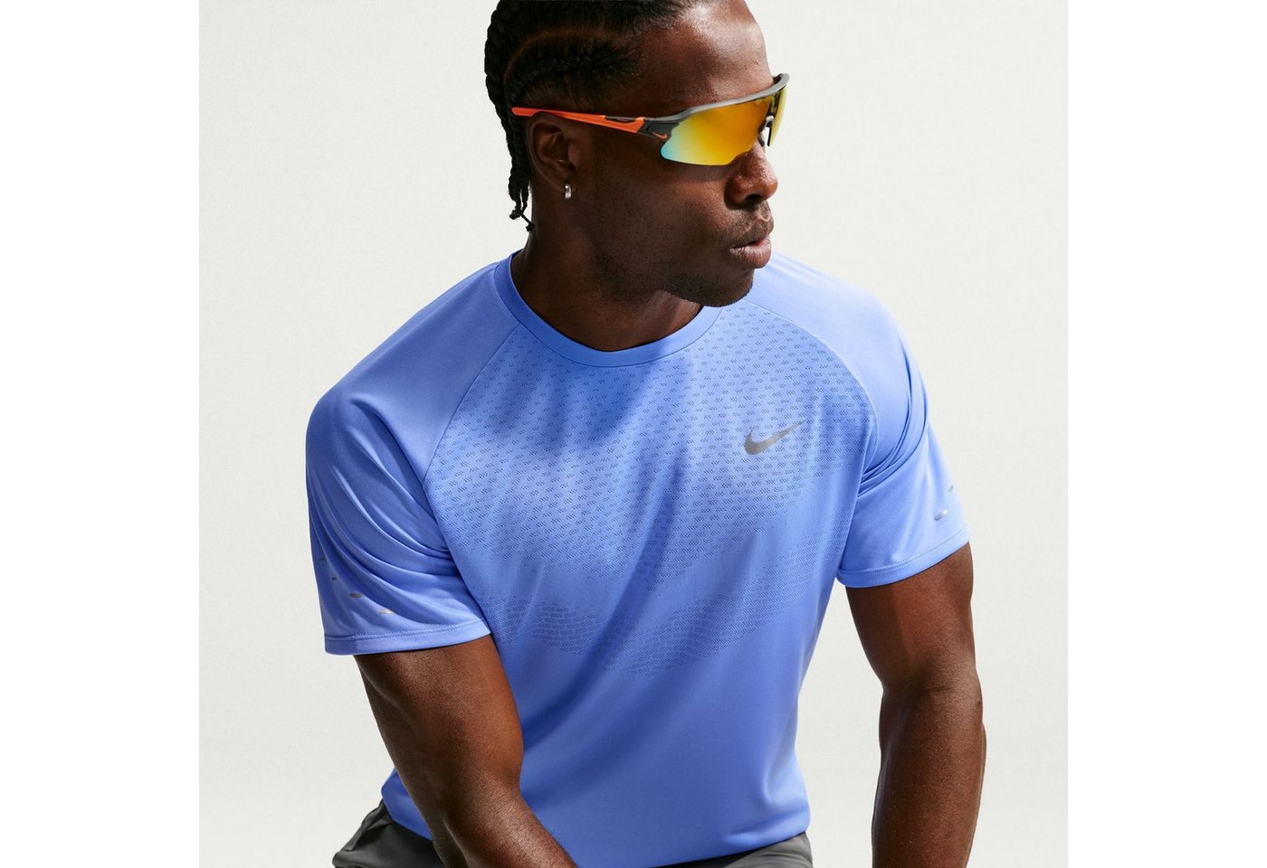 Nike Laufshirt M NK DFADV STRIDE SS TOP ROYAL PULSE/REFLECTIVE SILV Bild 4