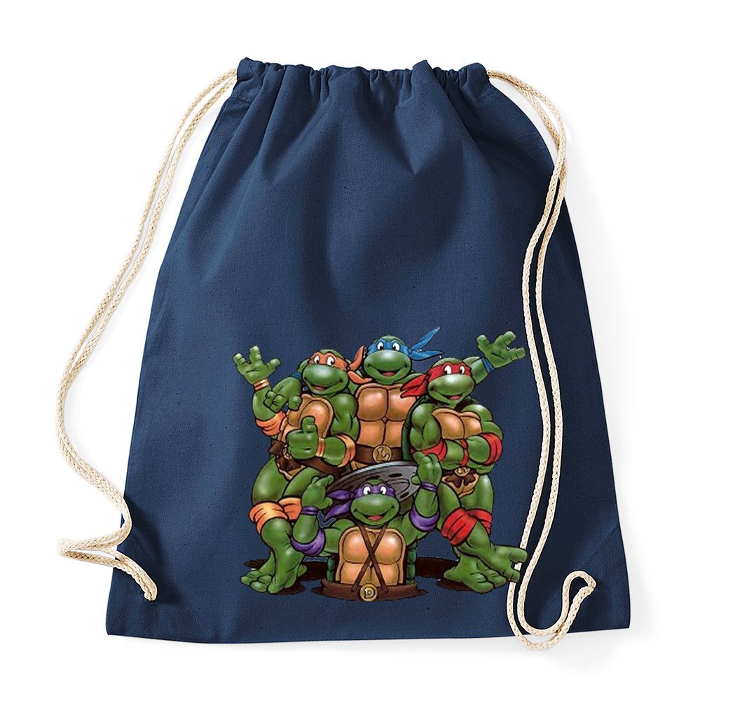Blondie & Brownie Turnbeutel Turtles Beutel Turnbeutel Ninja Schildkröten Freizeit Tasche Kults, Turtles_Beutel Kanalheld Edition