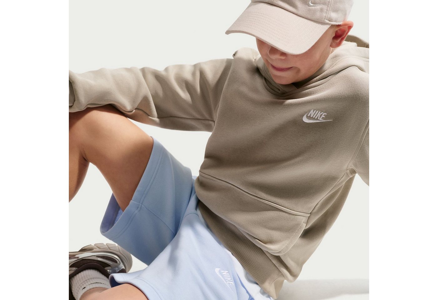 Nike Trainingsshorts K NSW CLUB FT SHORT LBR HYDROGEN BLUE/WHITE Bild 3