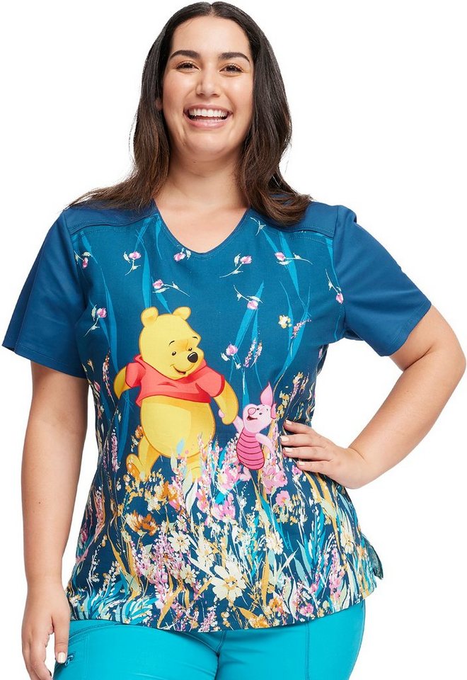 Cherokee Funktionsbluse Bunt bedruckter Damen Kasack "Winnie pooh mit Ferkel" Kasack mit Motiv