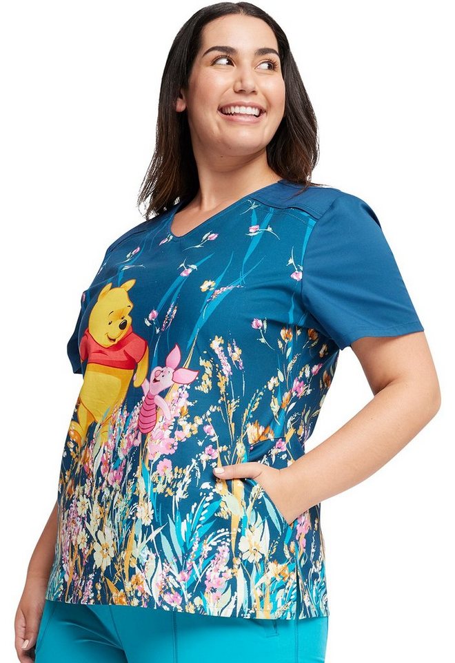 Cherokee Funktionsbluse Bunt bedruckter Damen Kasack "Winnie pooh mit Ferkel" Kasack mit Motiv Bild 4