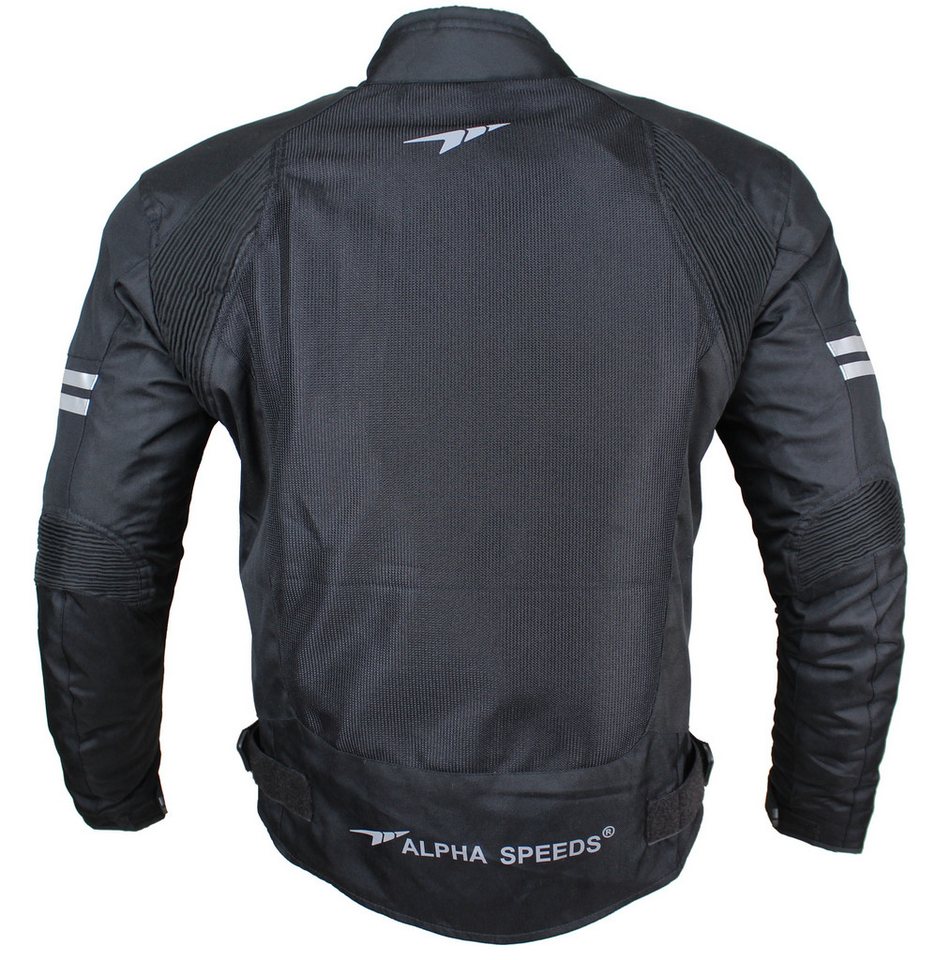 Alpha Speeds Motorradjacke Herren MESH ONE 4-in-1 All-Season Mesh-Jacke in Schwarz/Silber Bild 2