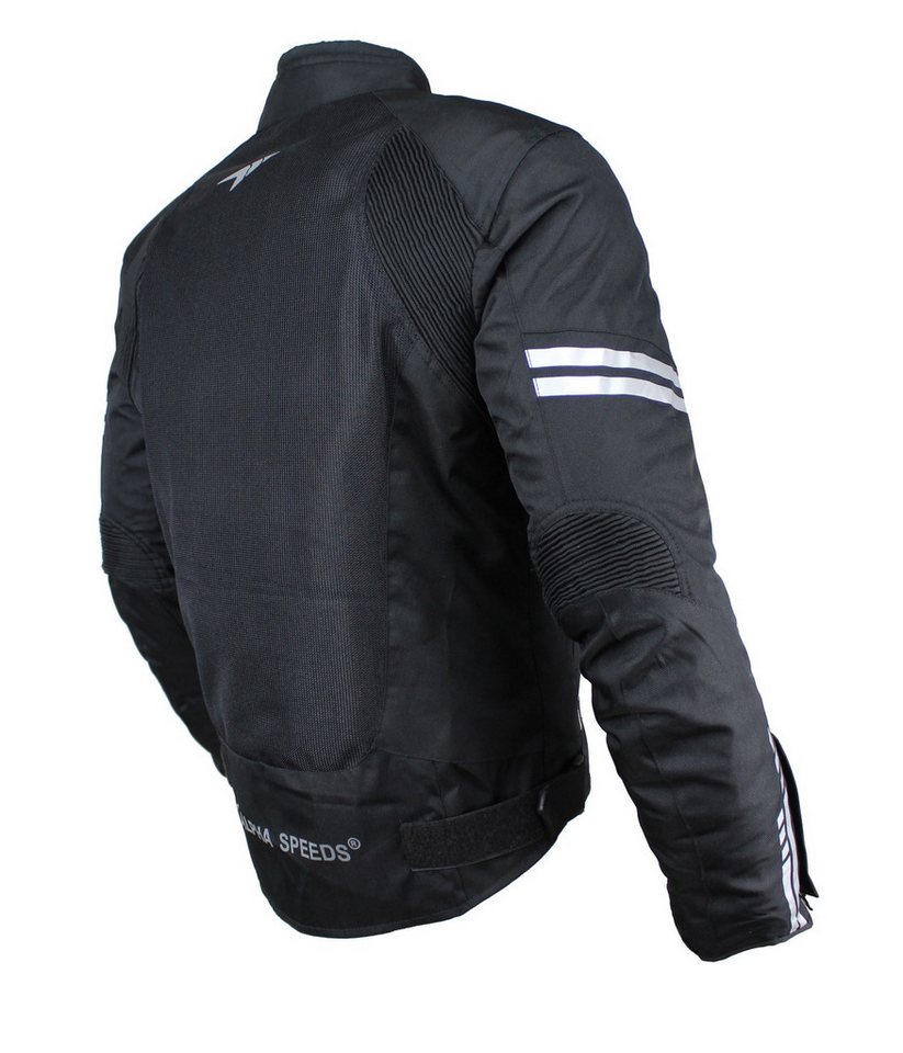 Alpha Speeds Motorradjacke Herren MESH ONE 4-in-1 All-Season Mesh-Jacke in Schwarz/Silber Bild 5