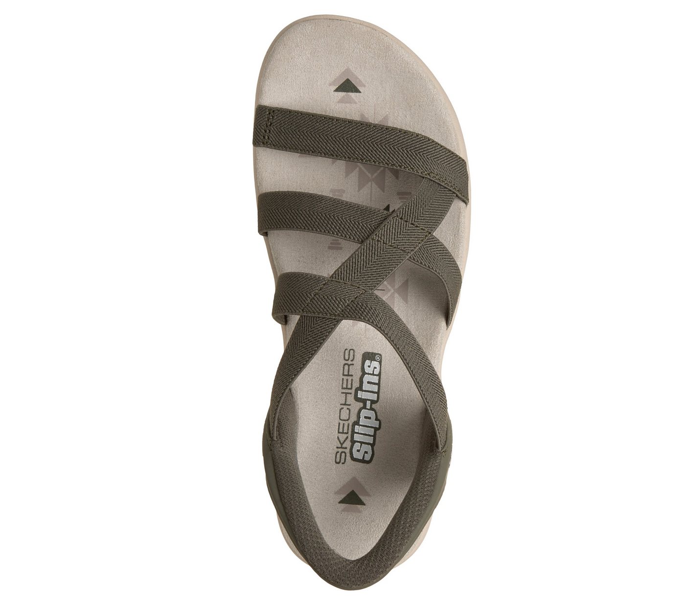 Skechers STRETCH GORE SLIP IN SANDAL OLIVE Outdoorsandale