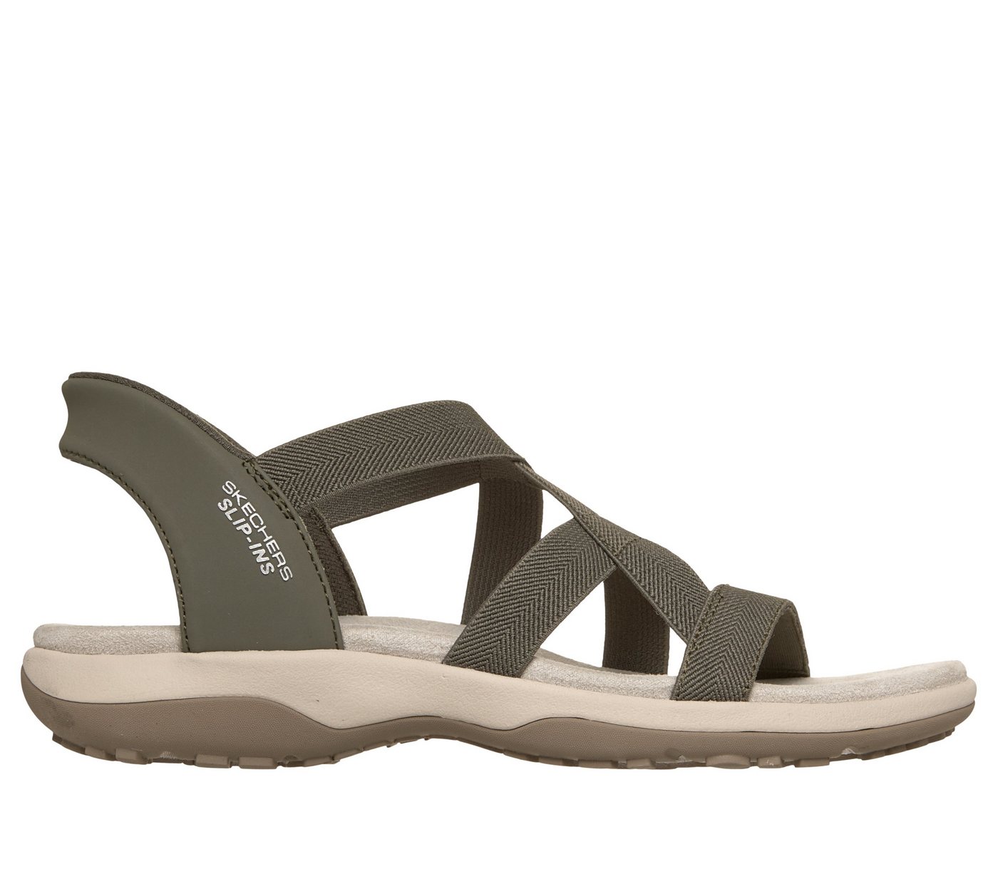 Skechers STRETCH GORE SLIP IN SANDAL OLIVE Outdoorsandale Bild 2