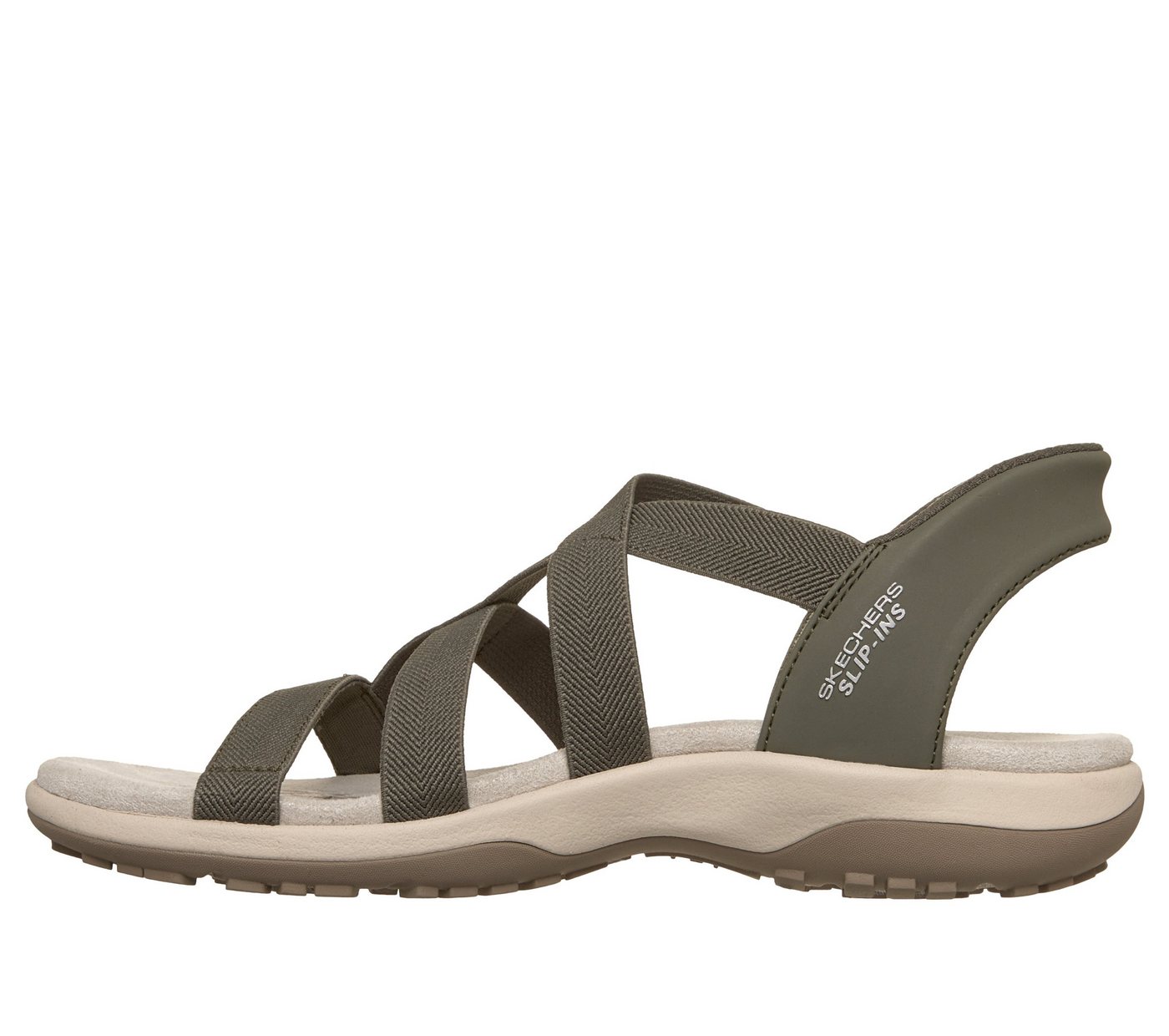 Skechers STRETCH GORE SLIP IN SANDAL OLIVE Outdoorsandale Bild 3