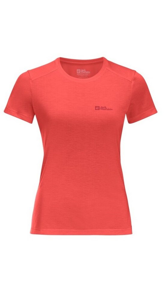 Jack Wolfskin Trainingsshirt Vonnan (atmungsaktiv, geruchshemmend) rot Damen