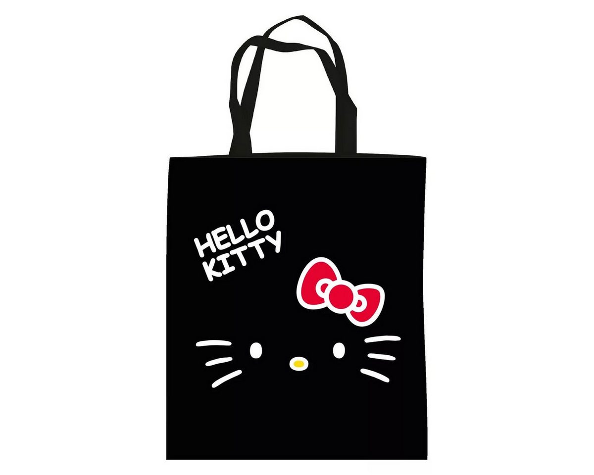 Hello Kitty Einkaufsshopper Hello Kitty Black Leinentasche, Einkaufstasche 44 cm