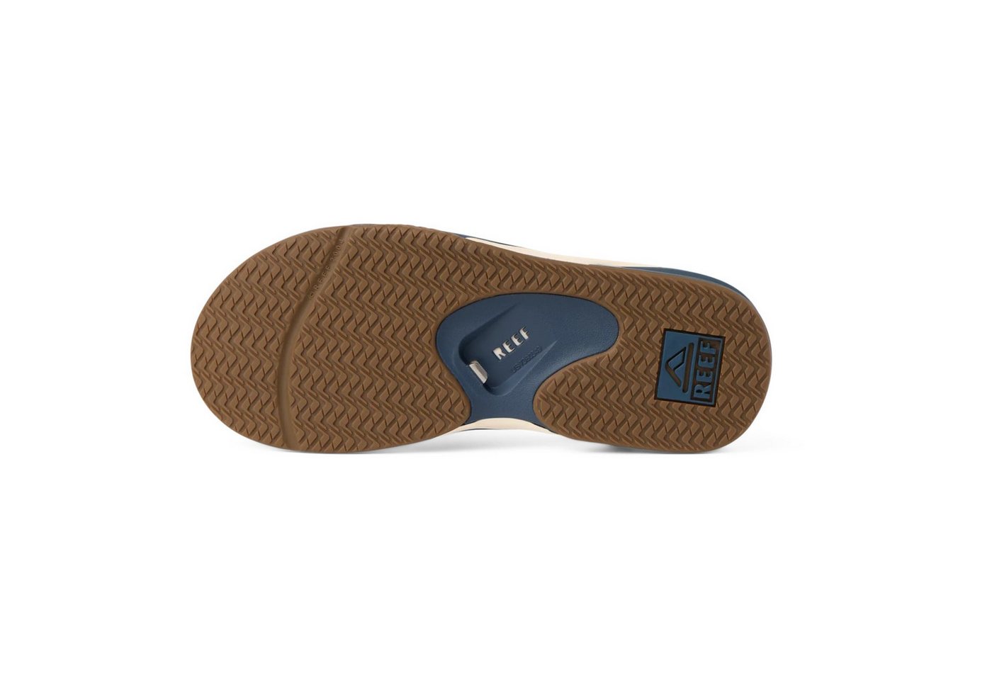 Reef Zehensandalen Fanning+ (integrierter Flaschenöffner) navyblau/oat Badeschuh Bild 2