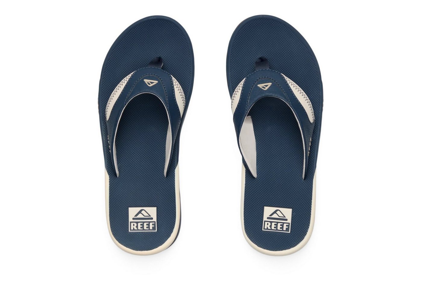 Reef Zehensandalen Fanning+ (integrierter Flaschenöffner) navyblau/oat Badeschuh Bild 4