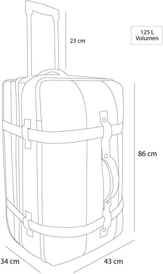 normani Reisetasche Reisetasche 125 L mit 4 Kleidertaschen Aurori 125, Große Reisetasche mit Rollen Bild 4