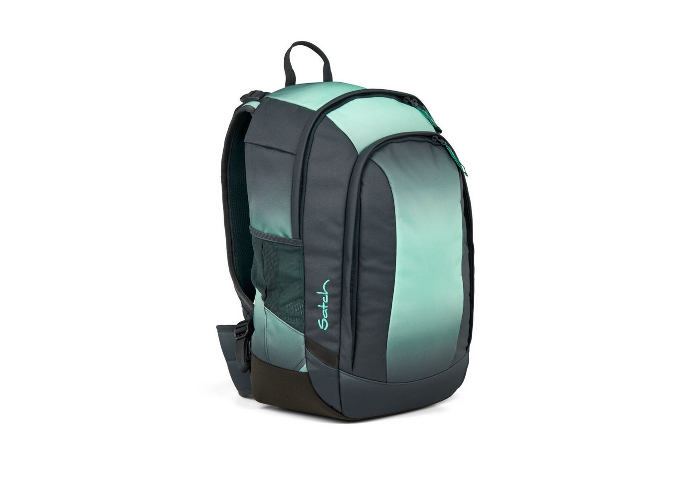 Satch Schulranzen Schulrucksack-Set AIR Gradient Mint 3-teilig (33-teilig), Schulranzen, ergonomisch, Laptop-Fach, Your-Size-System