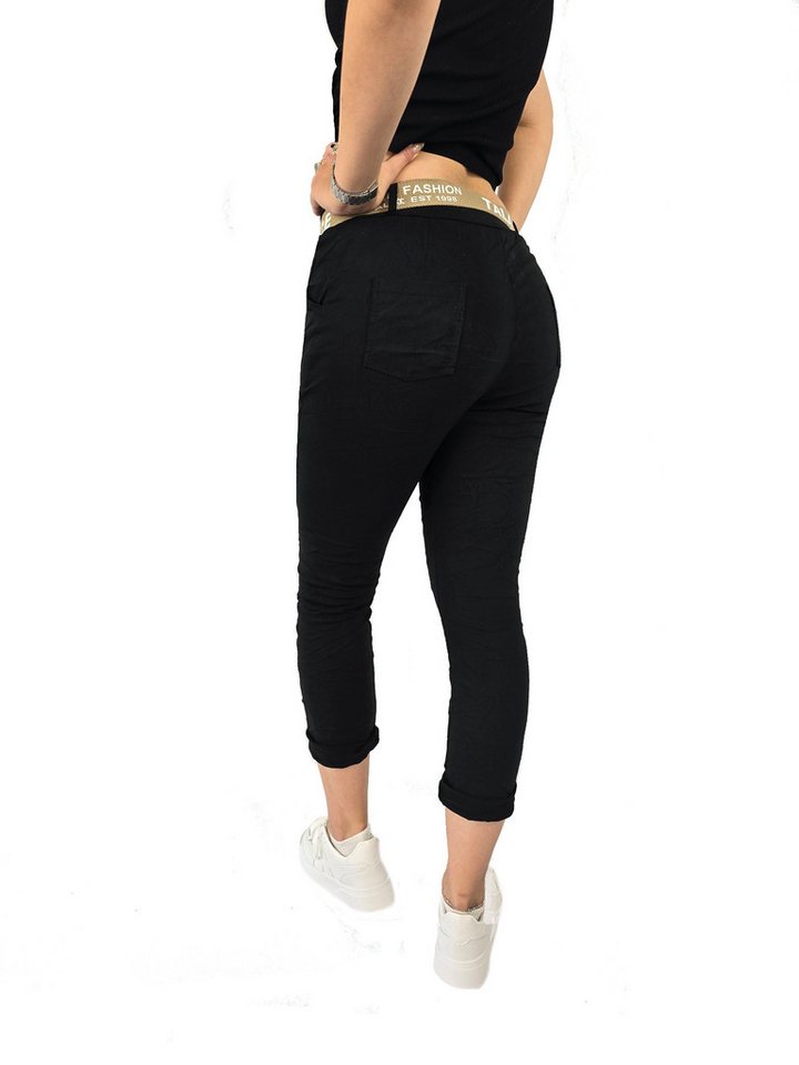 Sa-Lucca Jogger Pants Damen Casual Jogpants Bequeme Stoffhose mit elastischem Bund & Gürtel Elastikbund Bild 3