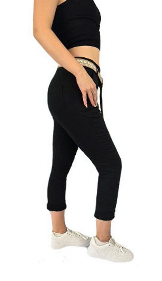 Sa-Lucca Jogger Pants Damen Casual Jogpants Bequeme Stoffhose mit elastischem Bund & Gürtel Elastikbund Bild 4