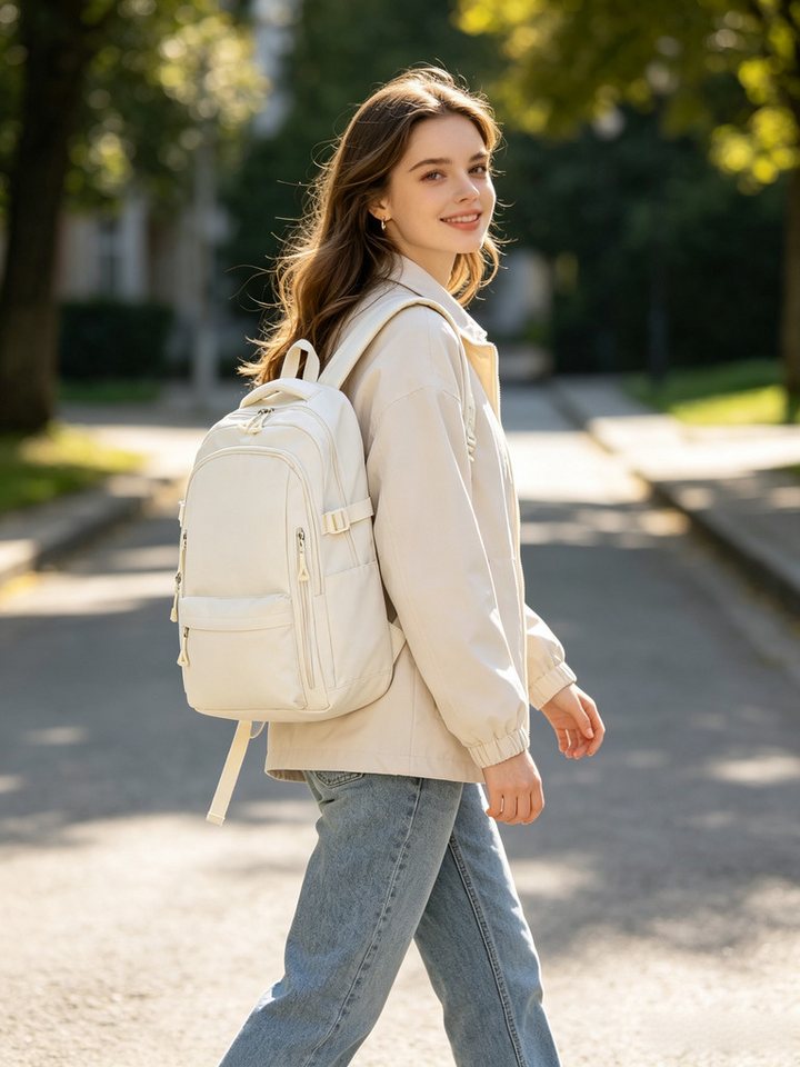 FOUORTUNATE-BEE Rucksack Rucksack Uni Schule Laptop 45cm Freizeitrucksack Unisex Leicht, Für Schule Uni Reisen Büro Alltag Wandern Freizeit Pendeln Unisex
