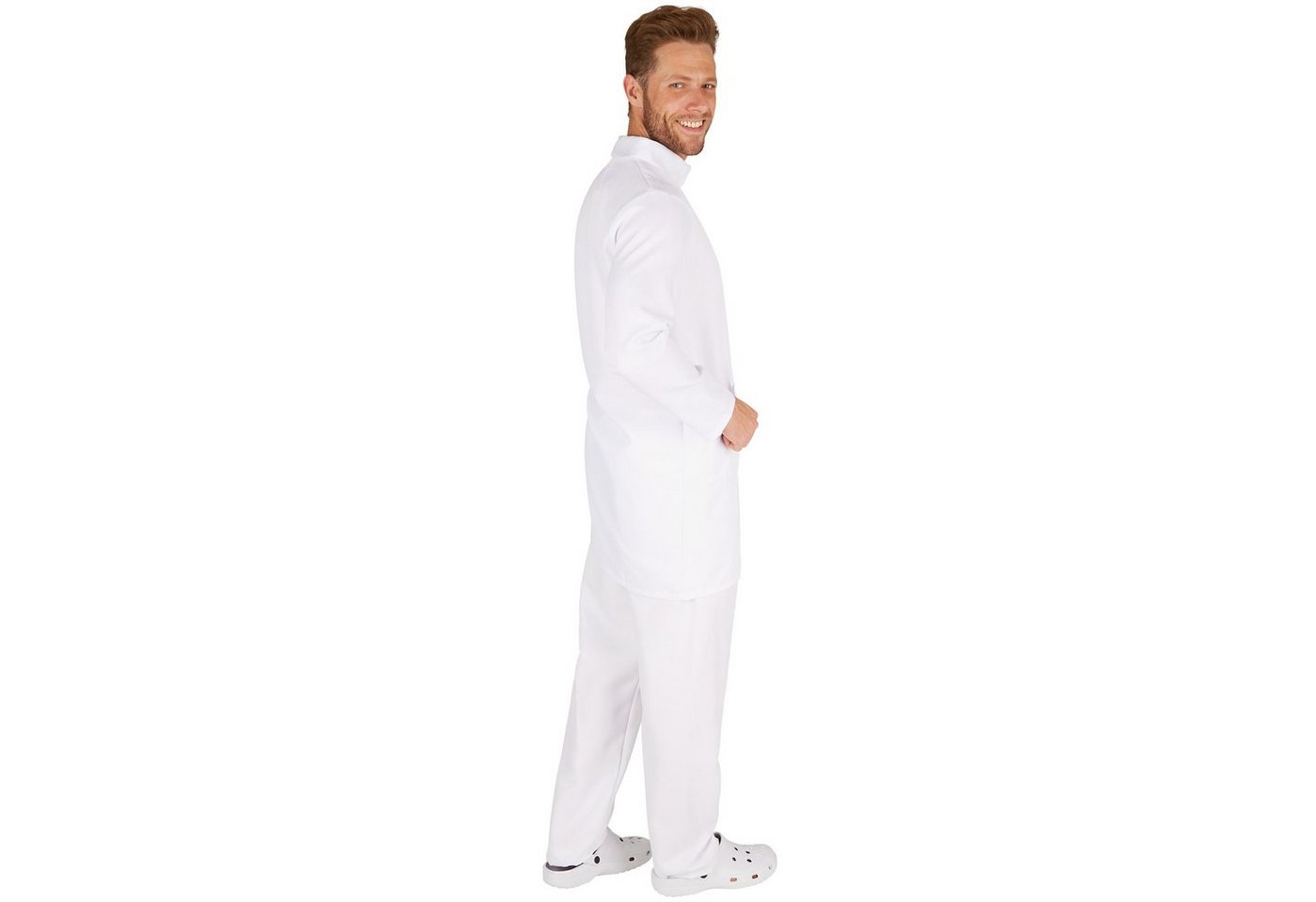 dressforfun Kostüm Arzt, auch Mediziner, in der Farbe weiß, Gr. XL, Knielanger Mantel, Qualität zu einem Preis, Strapazierfähige Hose, Coole Verkleidung Bild 5