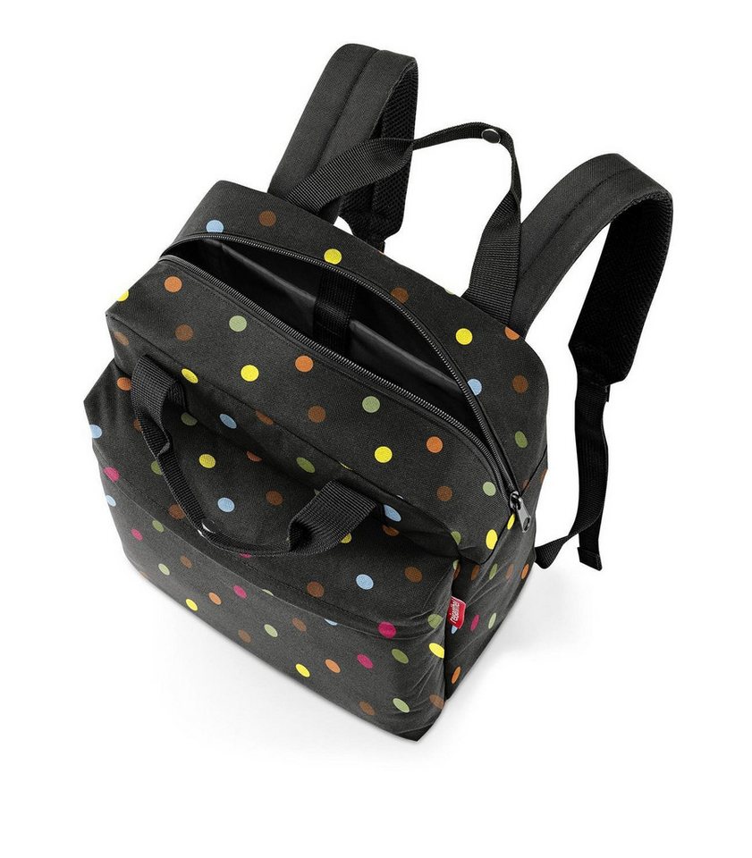REISENTHEL® Rucksack ALLDAY BACKPACK M DOTS, 15 Liter, Schwarz, (1-tlg), wasserabweisend, verstellbare und gepolsterte Schultergurte Bild 2
