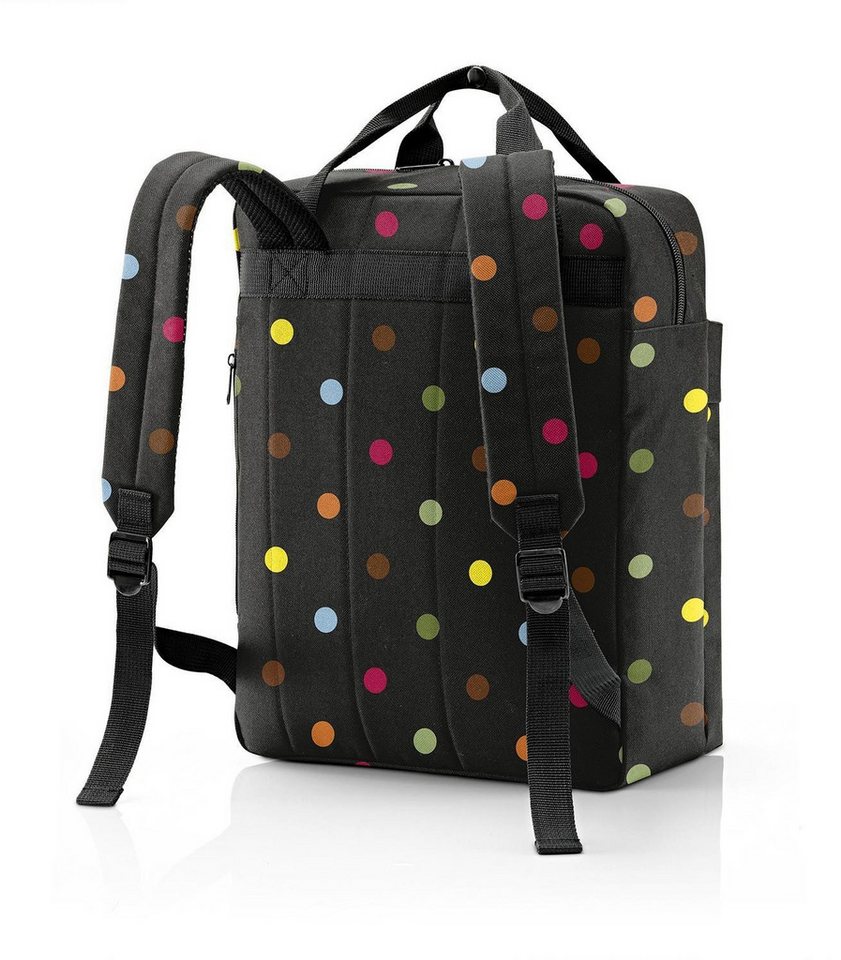 REISENTHEL® Rucksack ALLDAY BACKPACK M DOTS, 15 Liter, Schwarz, (1-tlg), wasserabweisend, verstellbare und gepolsterte Schultergurte Bild 3