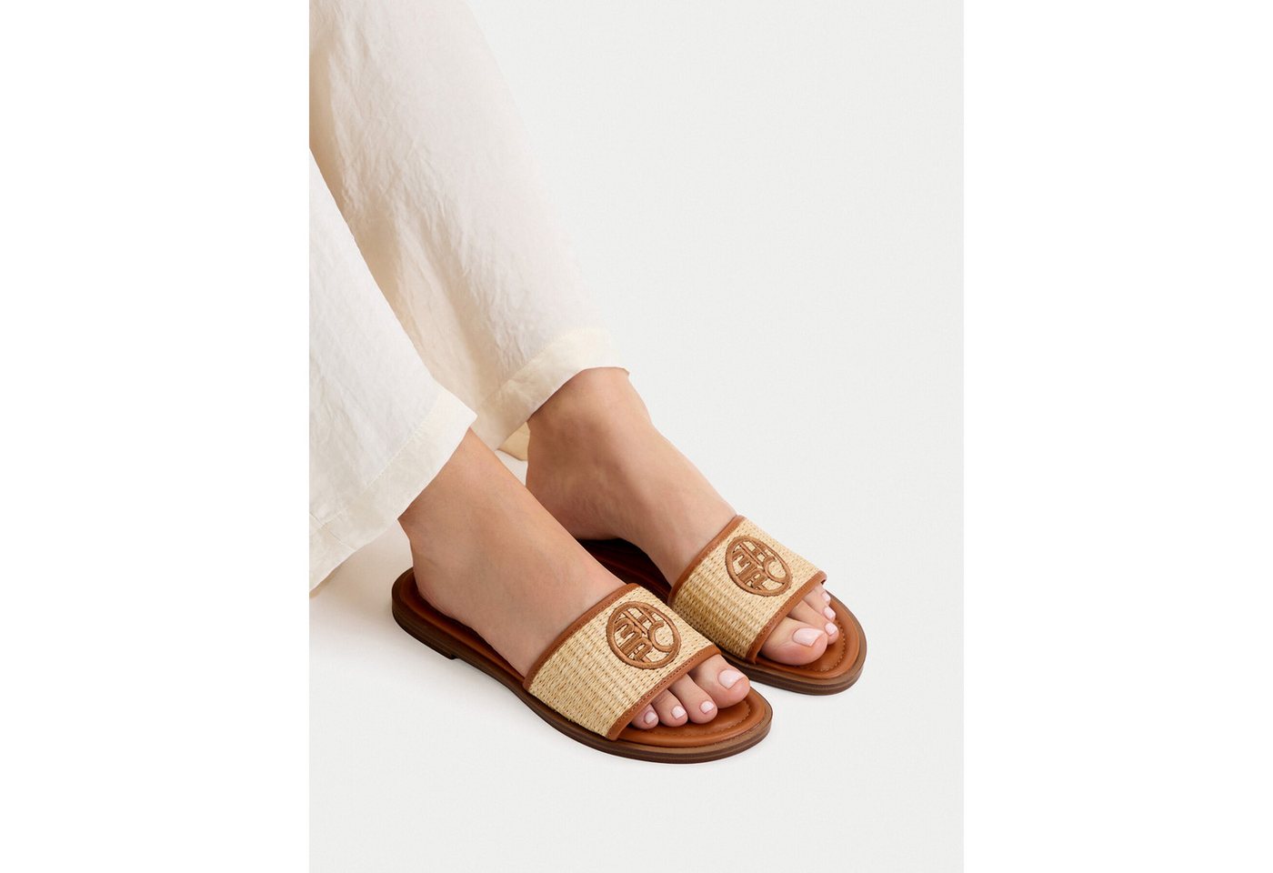 BEVERLY HILLS POLO CLUB Beverly Hills Polo Club Damen-Flip-Flops, Beige Badepantolette Bild 2