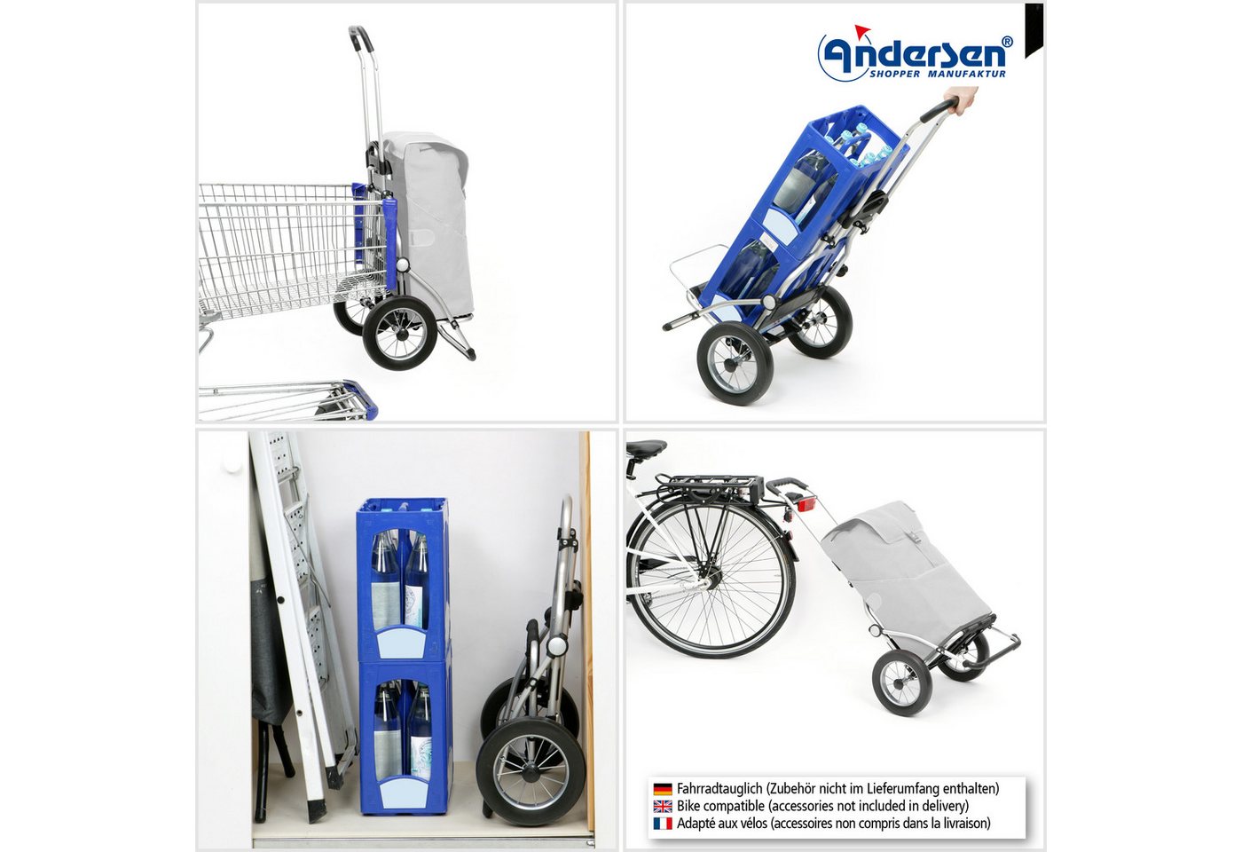 Andersen Einkaufstrolley Royal Shopper Vektor blau, Thermofach 15 Liter, klappbar, belastbar bis 50kg, wasserabweisend Bild 4
