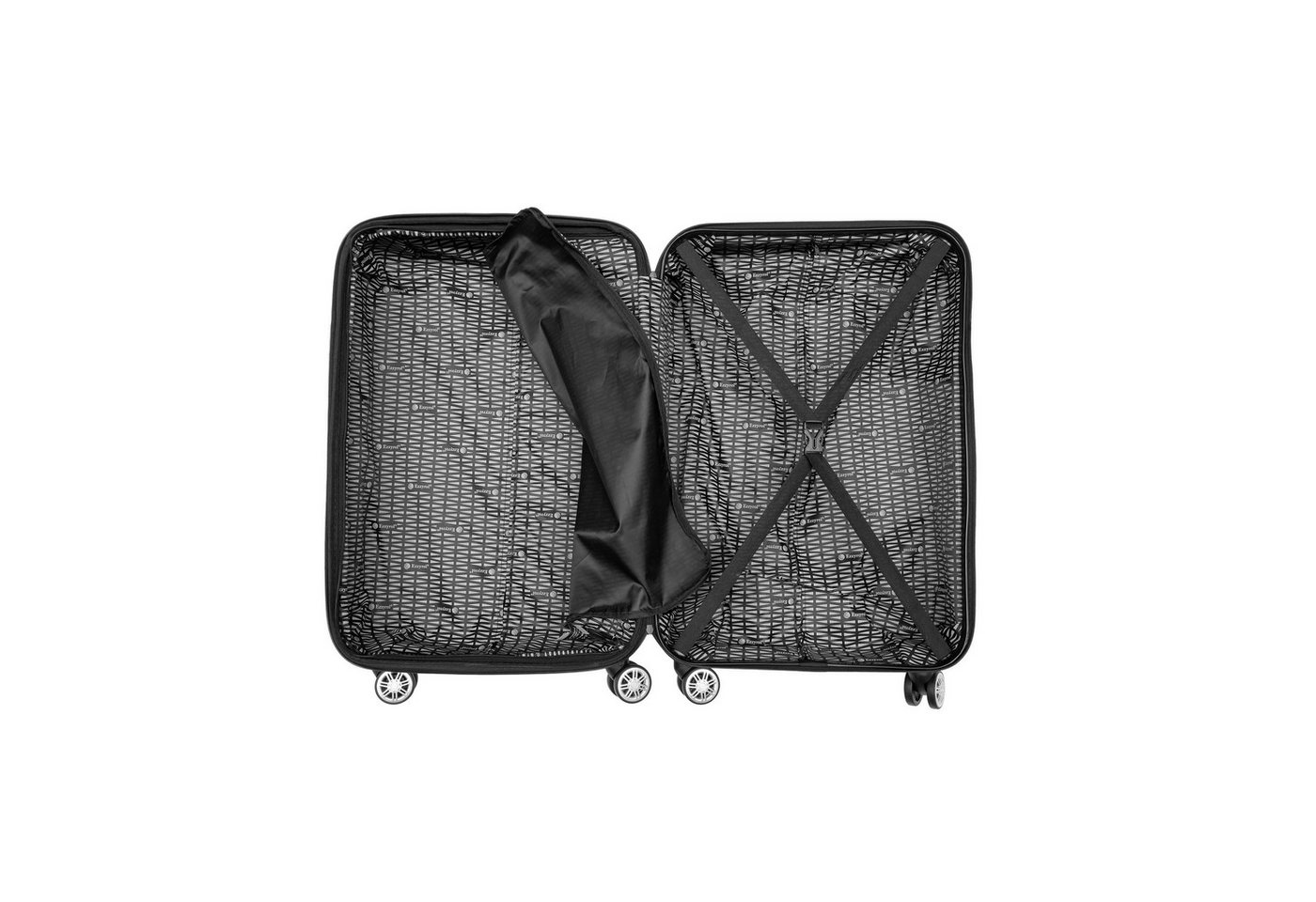 Ezzyrol® Hartschalen-Trolley Hartschalenkoffer mit 4 Lenkrollen, Teleskopgriff, Zahlenschloss, robuste ABS-Schale – stabil, leicht & ideal für Familienurlaub Bild 3
