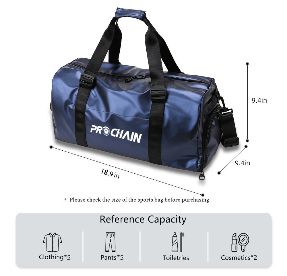 PROCHAIN Gymbag Sporttaschen für Männer und Frauen,Freizeit-Aufbewahrungstasche (Geeignet für Fitness Yoga Schwimmen Reisen, Leicht Hochwertig Sporttasche mit Schuhfach Lässiger Rucksack), Wasserdicht und Verschleißfest mit Schuhfach und Nassfach